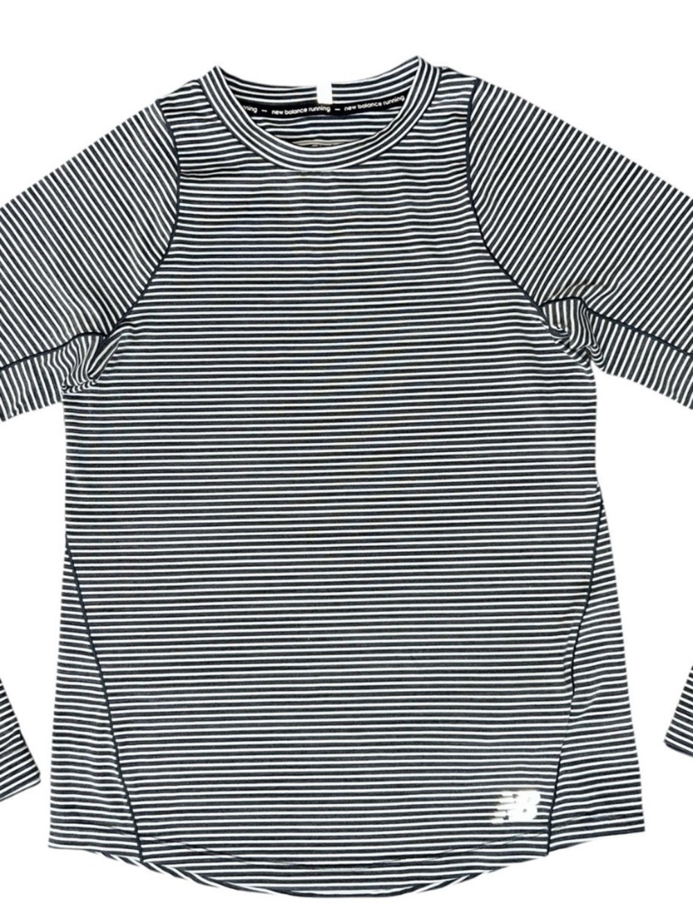 New Balance Running Women’s XS Striped Long Sleeve Performance Shirt Athletic